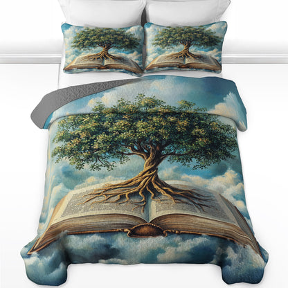 Shineful All Season Quilt 3-Piece Set Tree of Knowledge