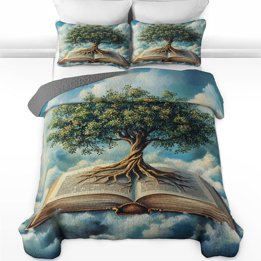 Shineful All Season Quilt 3-Piece Set Tree of Knowledge