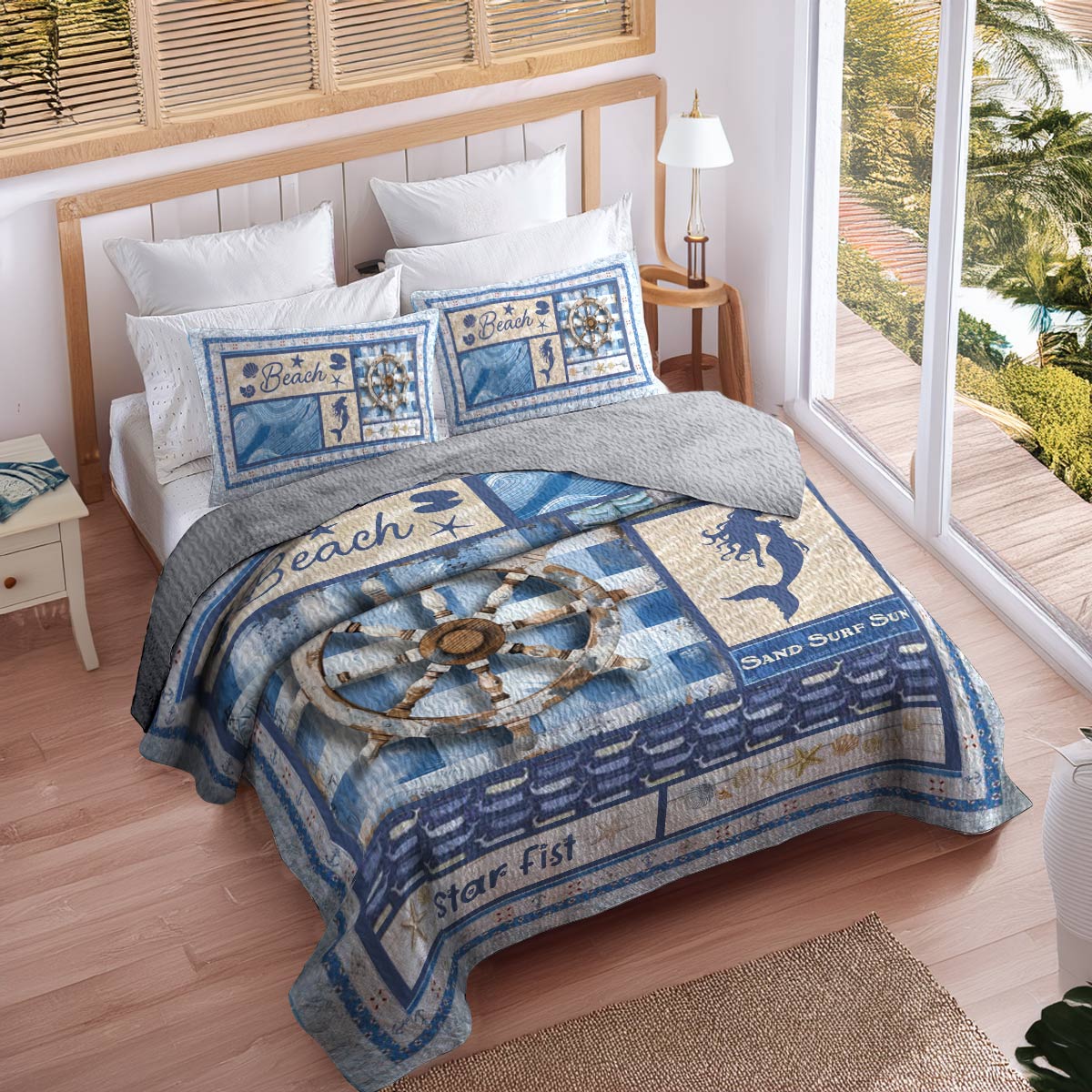 Shineful All Season Quilt 3-Piece Ocean Treasure