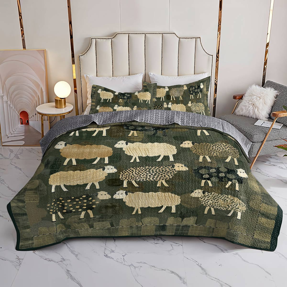 Shineful All Season Quilt 3-Piece Set Little Sheep