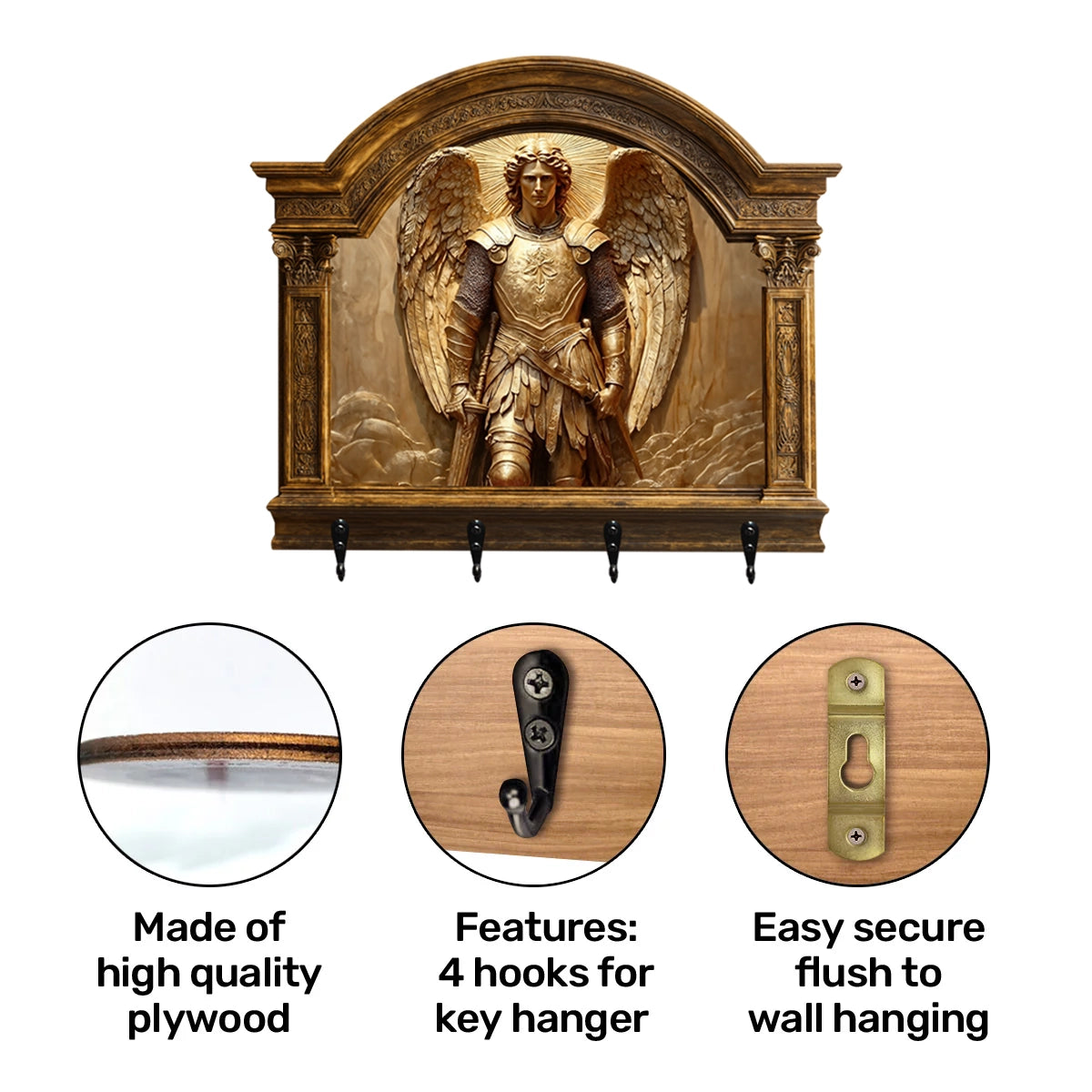 Shineful Key Holder Guardian Angel