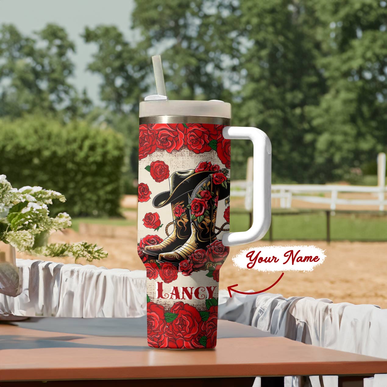 Shineful Tumbler Rose Cowboy