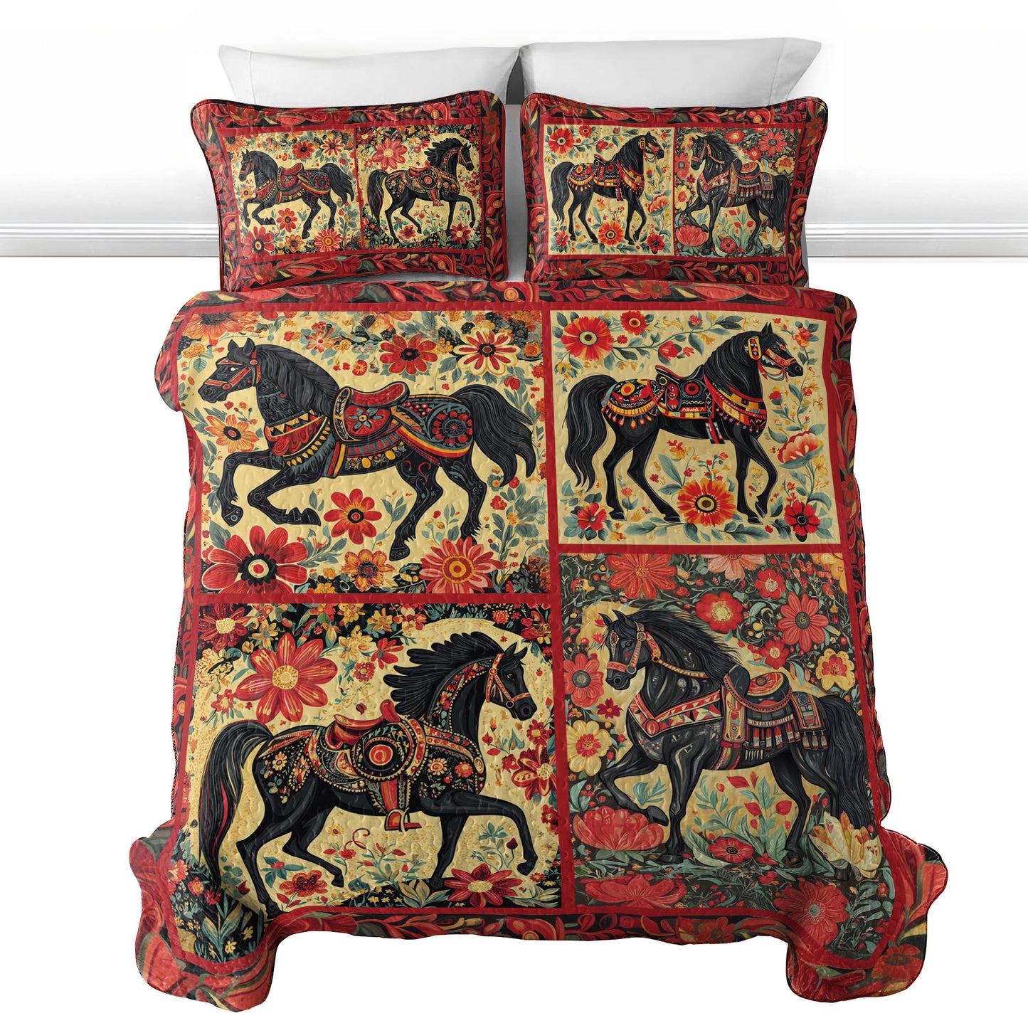 Shineful All Season Quilt 3-Piece Set Freedom In Bloom