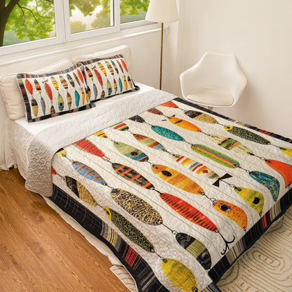 Shineful All Season Quilt 3-Piece Set Fishing Big Catch