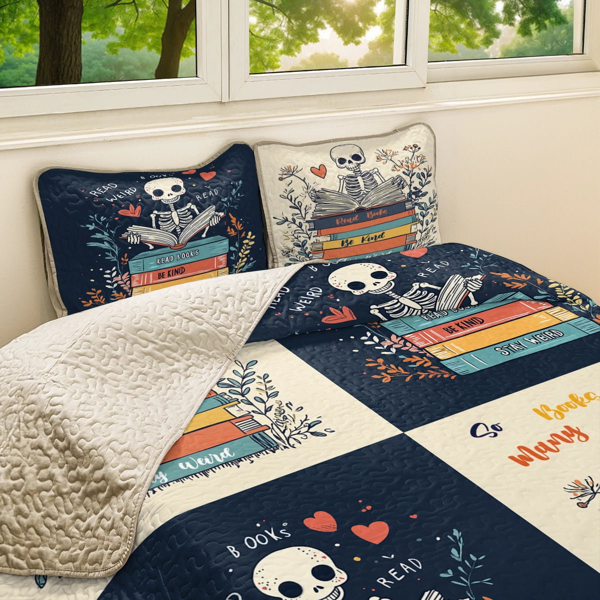 Shineful All Season Quilt 3-Piece Set - Bookworm's Bone-anza