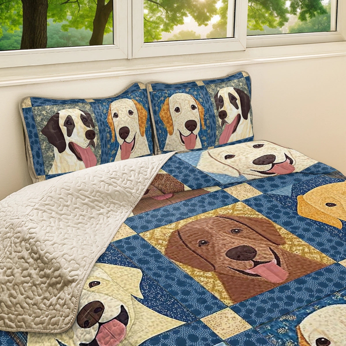 Shineful All Season Quilt 3-Piece Set - Labrador Lover's Delight