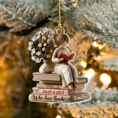 Shineful 2D Acrylic Ornament Personalized Reading Love Club