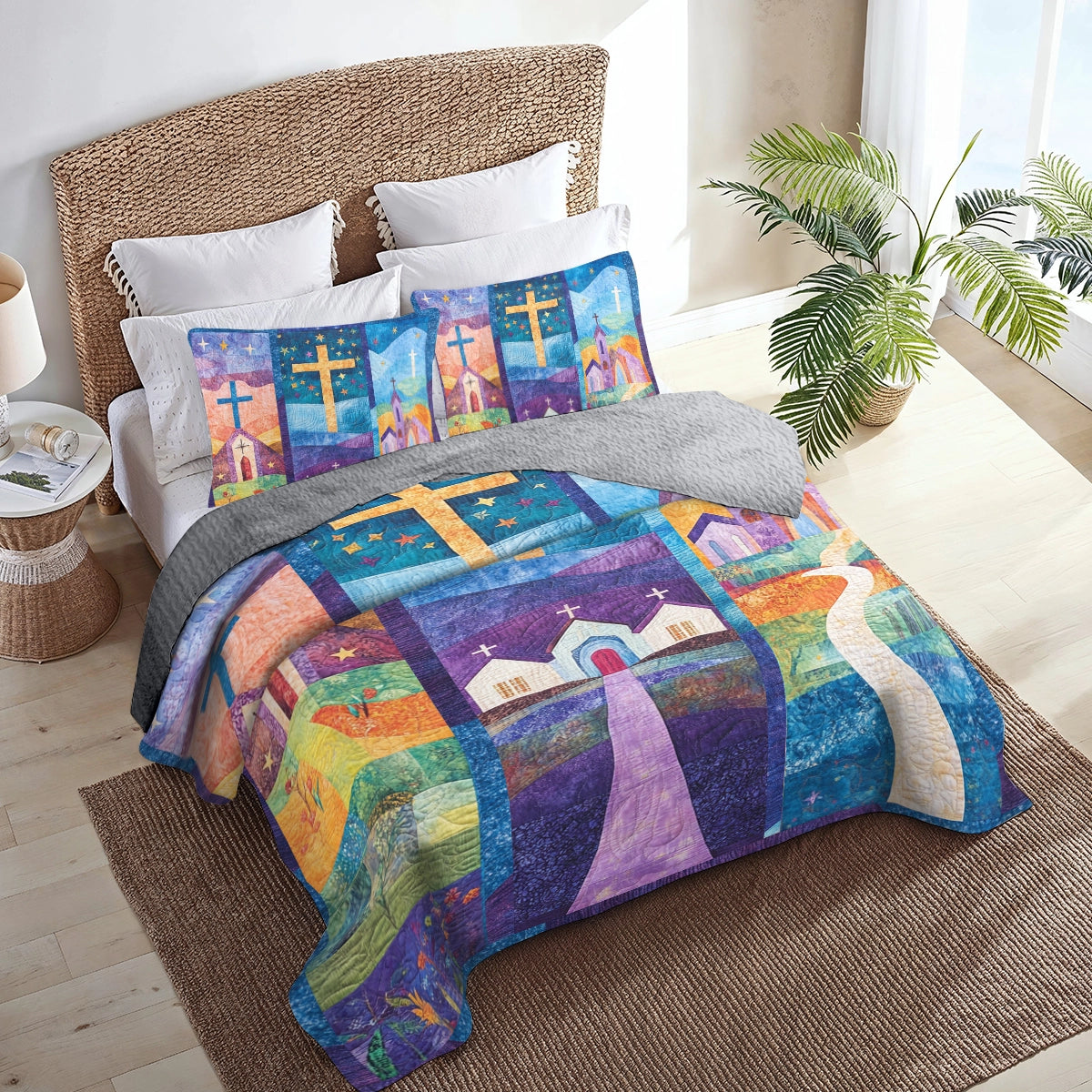 Shineful All Season Quilt 3-Piece Set God Faithful Journey