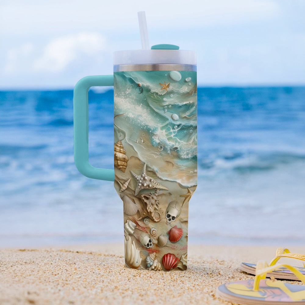 Shineful Tumbler Skull Ocean's Edge Mystique