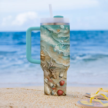 Shineful Tumbler Skull Ocean's Edge Mystique