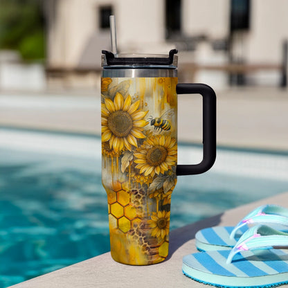 Shineful Tumbler Golden Sunflower Bliss