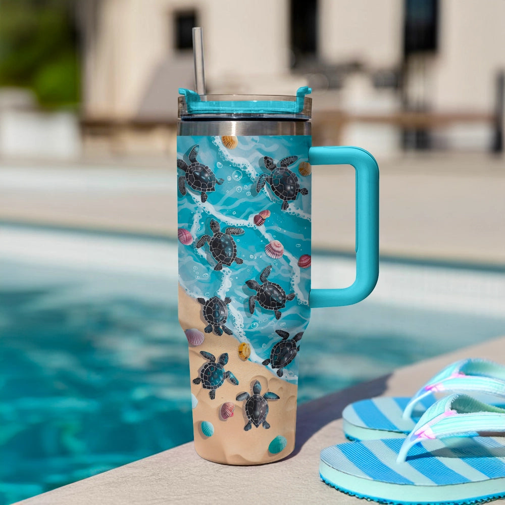 Shineful Tumbler Beach Bound Turtle
