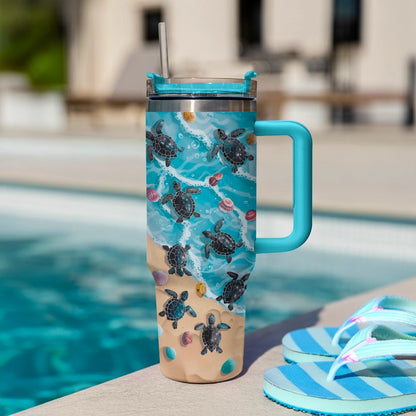Shineful Tumbler Beach Bound Turtle
