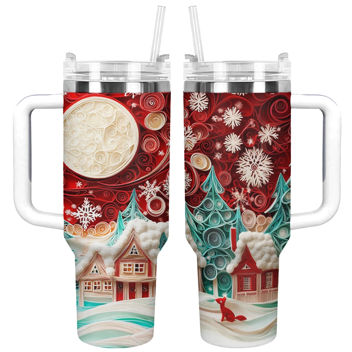Shineful Glossy Tumbler Christmas Village