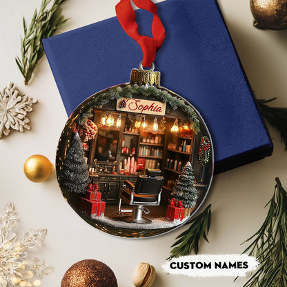 Shineful 2D Acrylic Ornament Personalized  Holiday Salon Charm