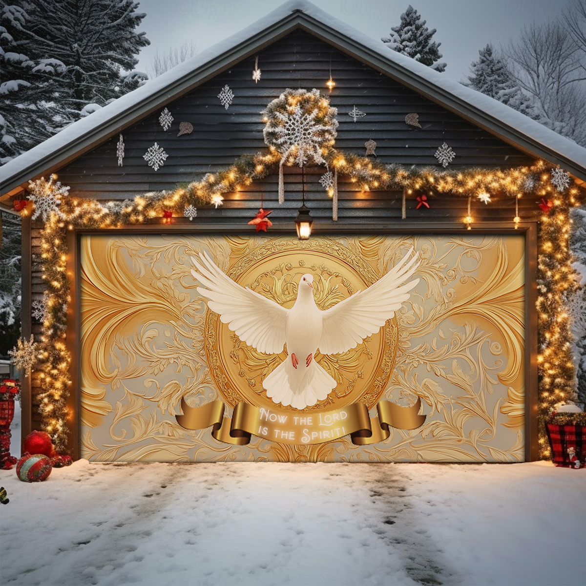 Shineful Garage Door Banner Decoration Spirit of Grace