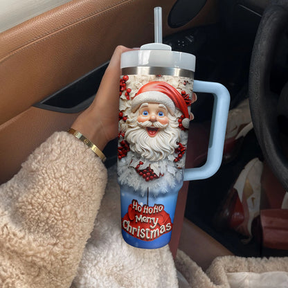 Shineful Glossy Tumbler Santa's Merry Christmas