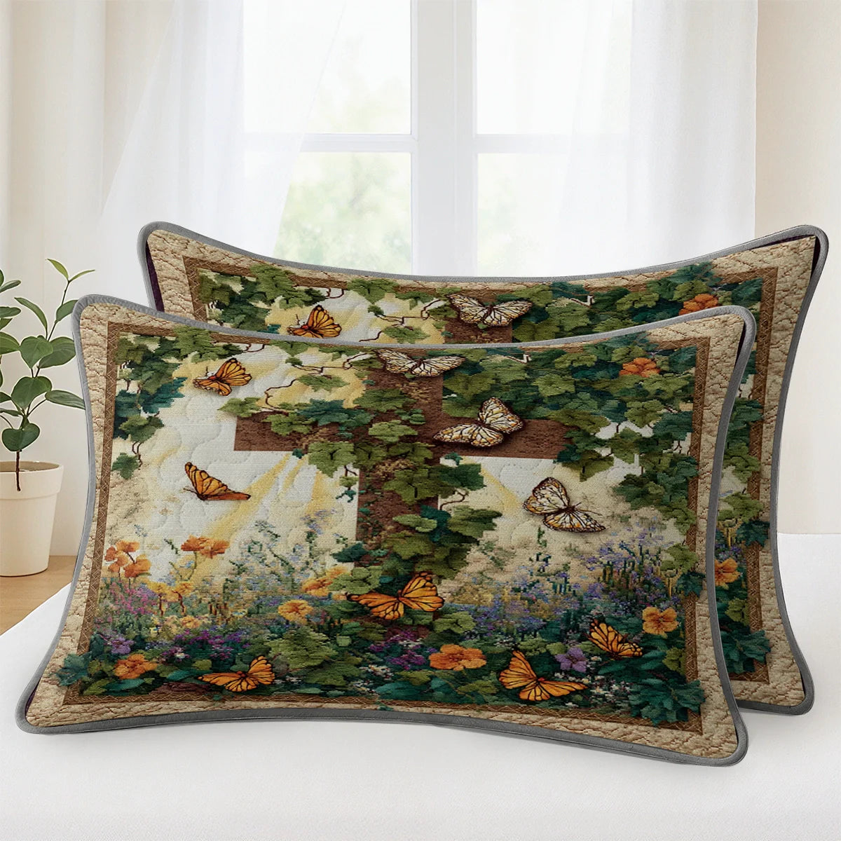 Shineful Quilt 3-Piece Set Garden of Sacred Renewal