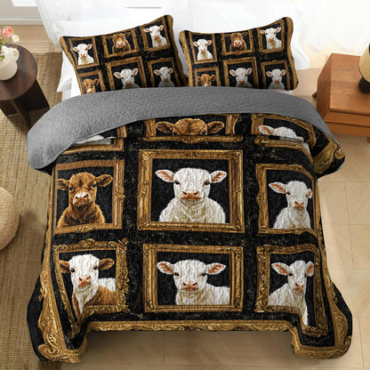 Shineful All Season Quilt 3-Piece Set Classic Cow Gallery