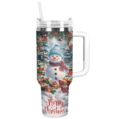 Shineful Tumbler Merry Christmas Snowman Insulated