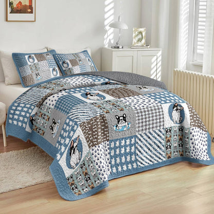 Shineful All Season Quilt 3-Piece Set Frenchie Fun