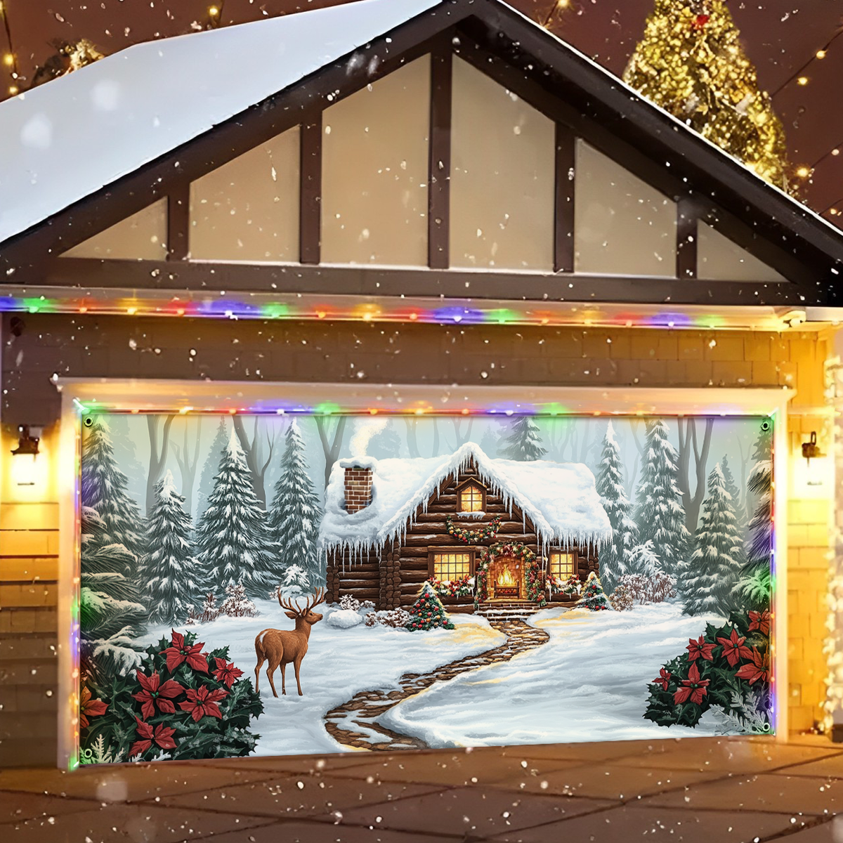 Shineful Garage Door Banner Decoration Rustic Holiday Escape