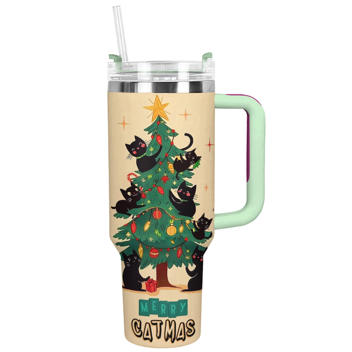 Shineful Tumbler Christmas Purrfect Merry Catmas