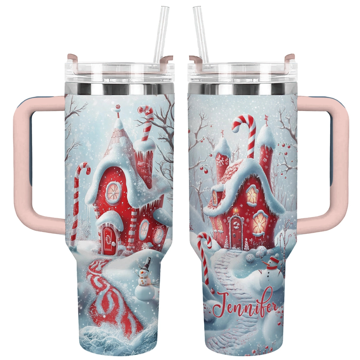 Shineful Tumbler Personalized Candy Cane Wonderland