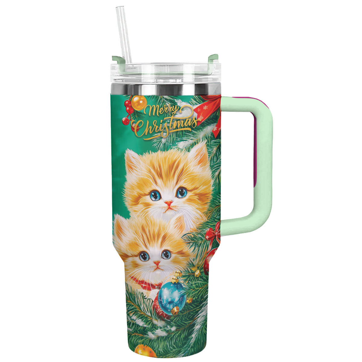Shineful Tumbler Merry Christmas Kitty