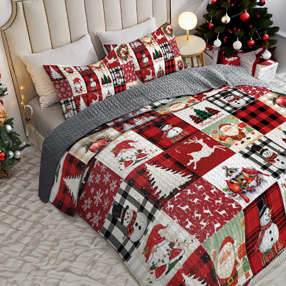 Shineful All Season Quilt 3-Piece Set - Festive Christmas