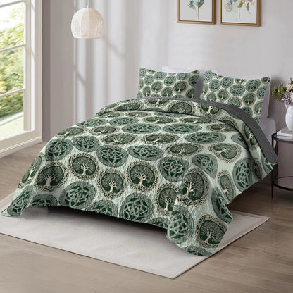 Shineful All Season Quilt 3-Piece Set - Celtic Tree of Life & Knotwork