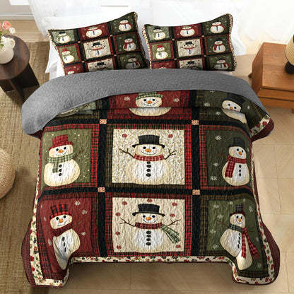Shineful All Season Quilt 3-Piece Set Christmas Snowy Crews