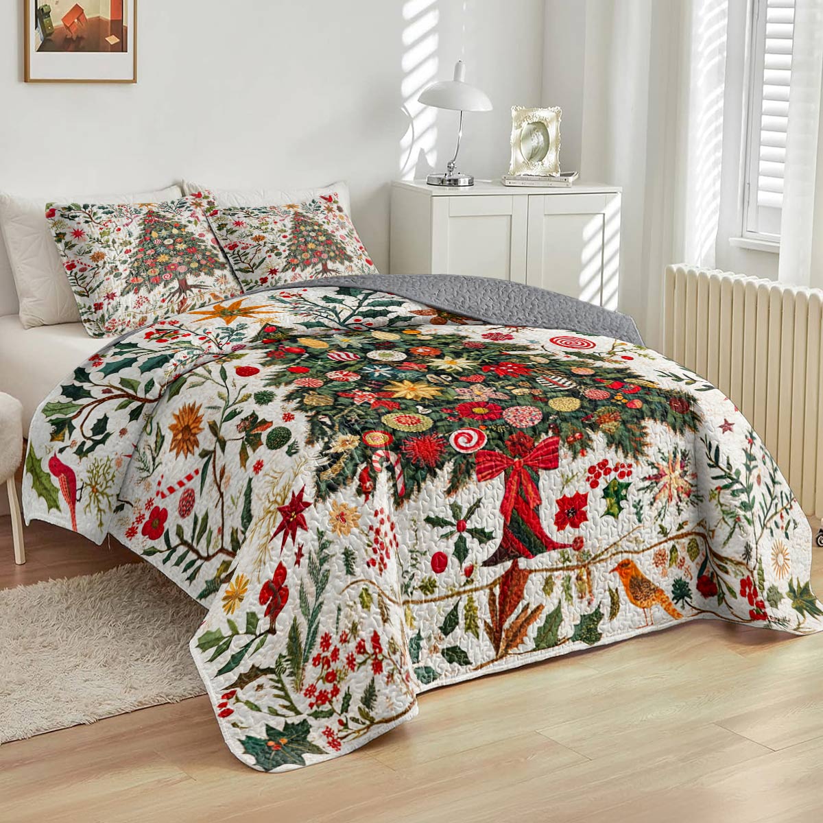 Shineful All Season Quilt 3-Piece Set Proliferate Tree