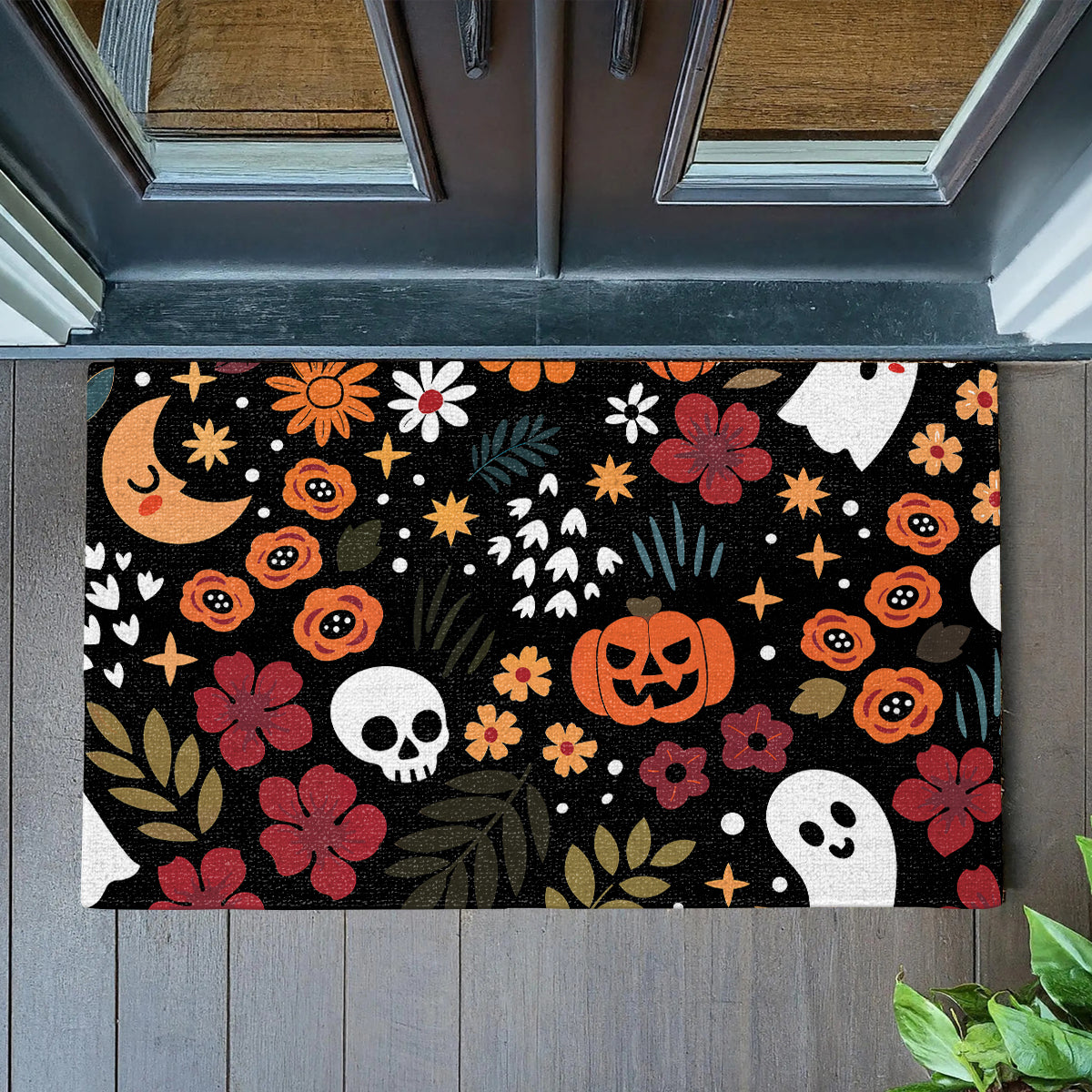 Shineful Spooky Chic Ultra-Thin Non Skid Floor Mat, Kitchen Rugs