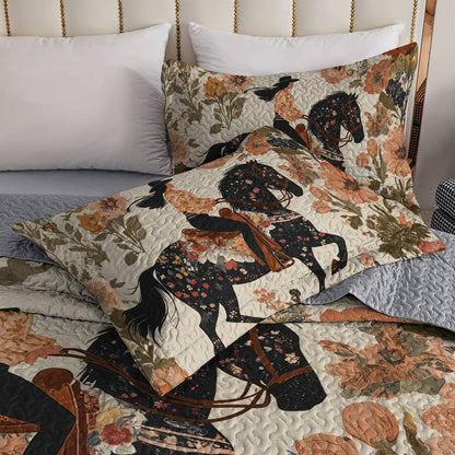 Shineful All Season Quilt 3-Piece Set - Floral Cowgirl