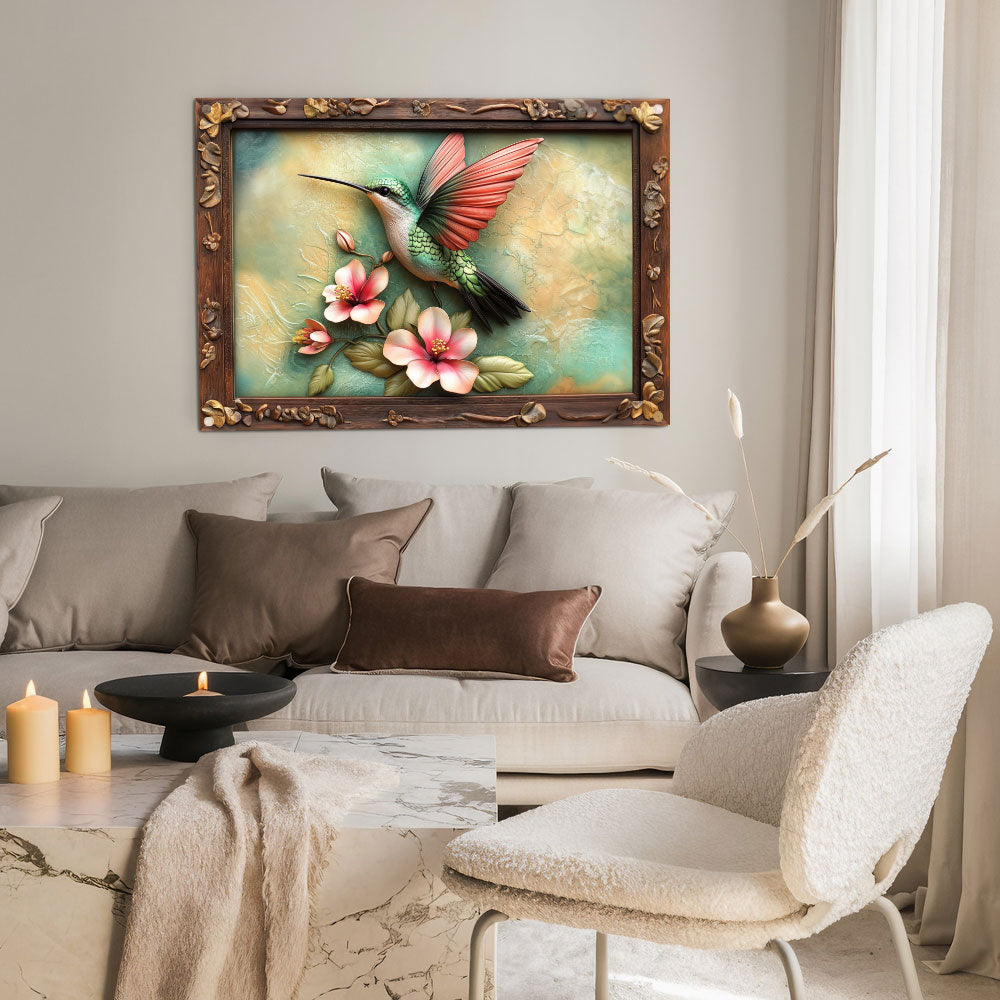 Shineful 2D Metal Sign Hummingbird Haven