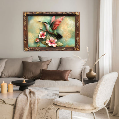 Shineful 2D Metal Sign Hummingbird Haven