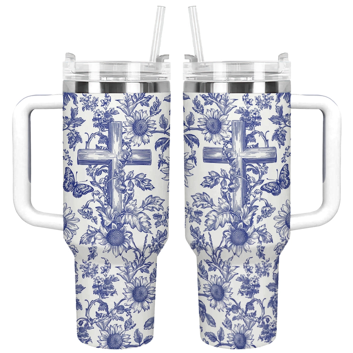 Shineful Tumbler Sunflower & Cross Blessing