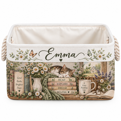 Shineful Cozy Reading Nook Book Basket
