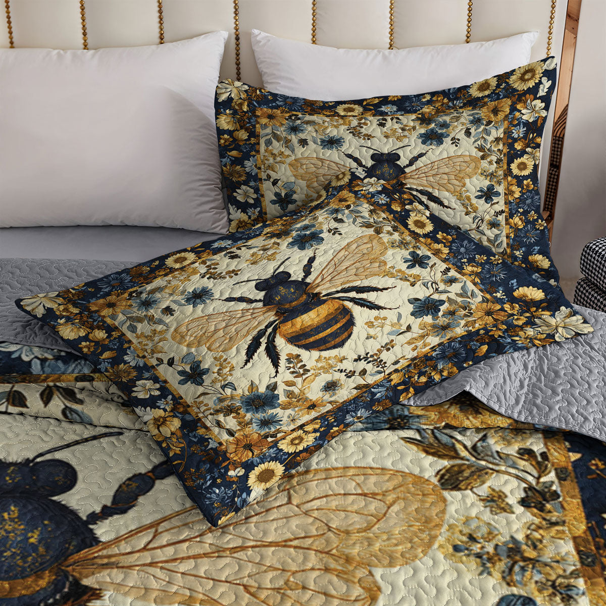 Shineful All Season Quilt 3-Piece Set Royal Bee Garden