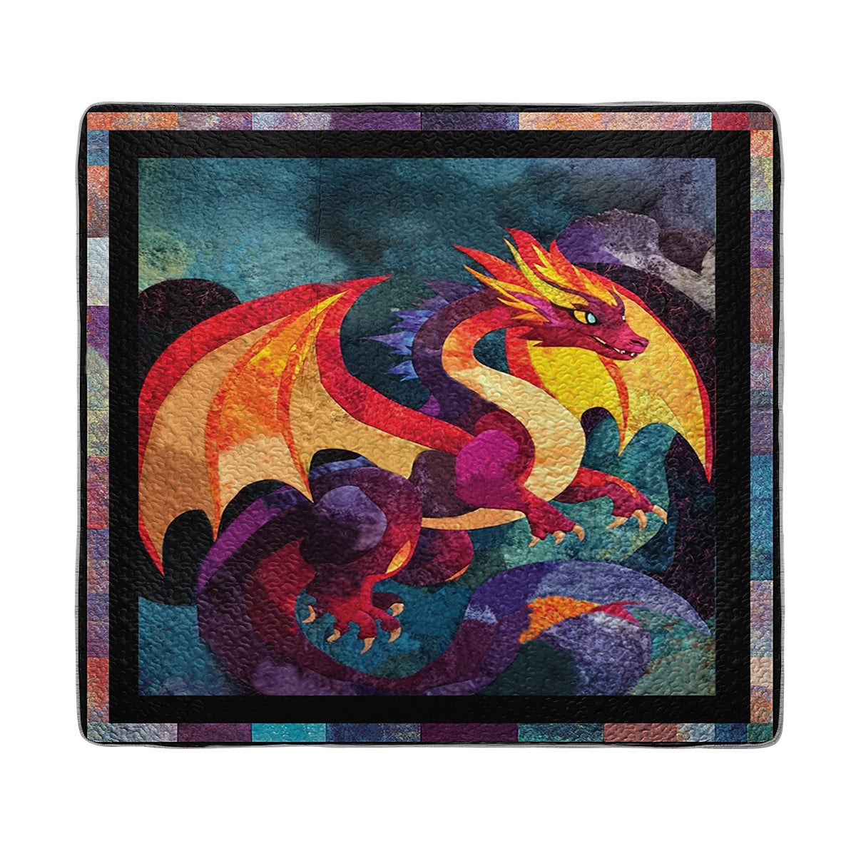 Shineful All Season Quilt 3-Piece Set - Firestorm Dragon