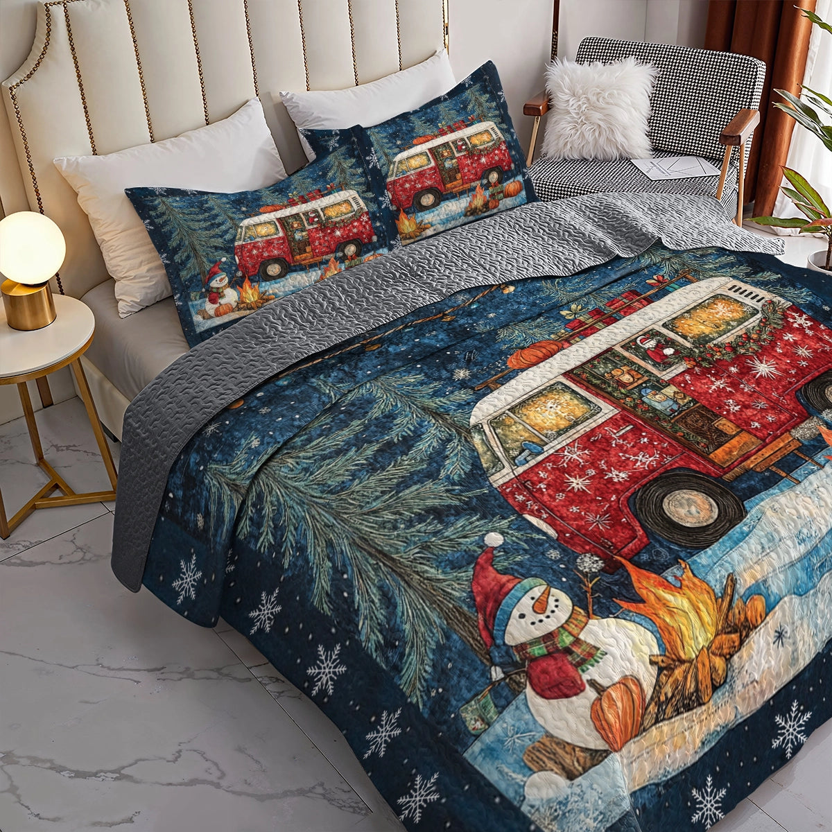 Shineful All Season Quilt 3-Piece Set - Holiday Camper Dreams