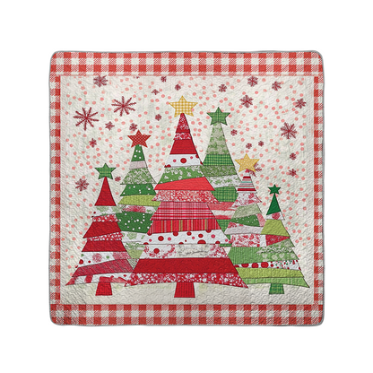 Shineful All Season Quilt 3-Piece Set Polka Dot Christmas Tree