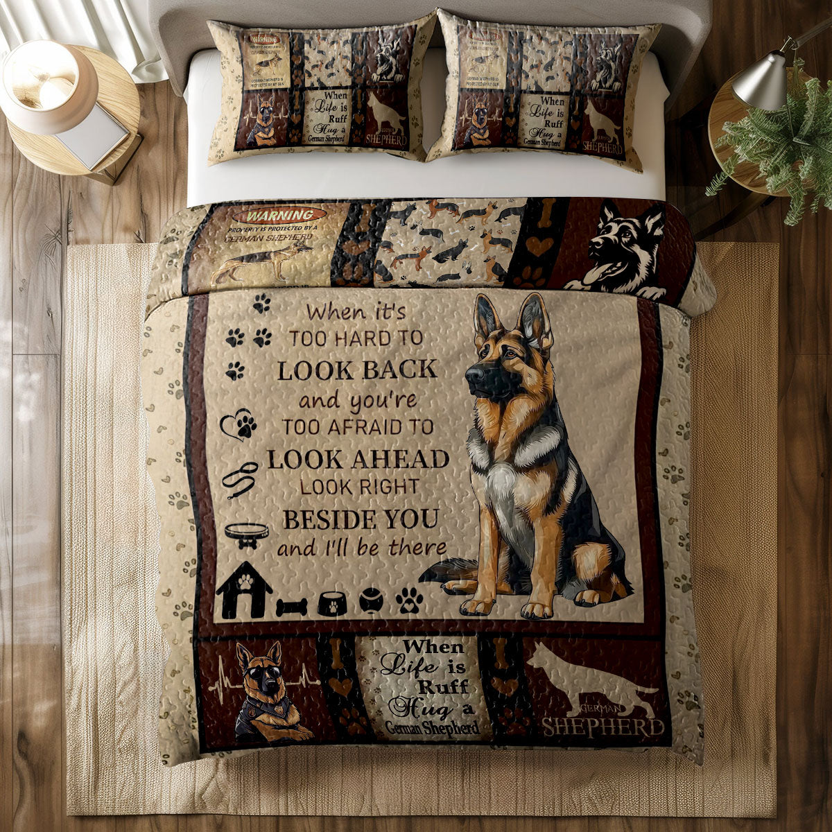 Shineful All Season Quilt 3-Piece Set Loyal Shepherd Comfort
