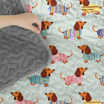 Shineful Quilt 3-Piece Set Colorful Dachshunds