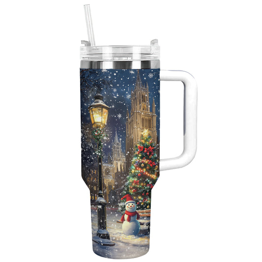 Shineful Tumbler Christmas Church Scene