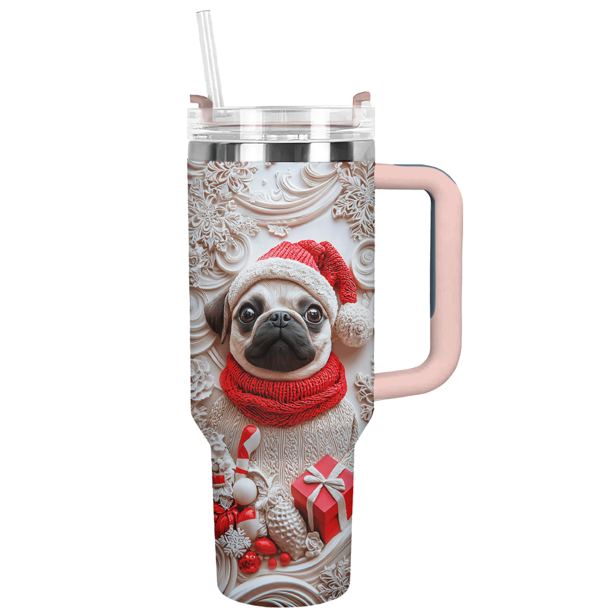 Shineful Glossy Tumbler Christmas Puggy