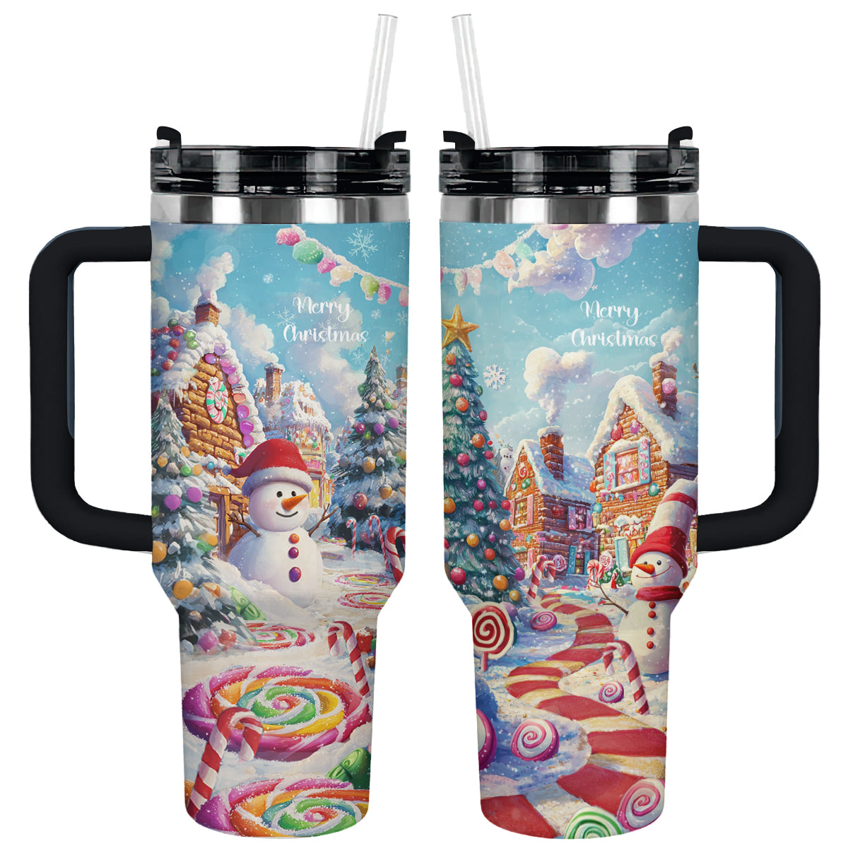 Shineful Tumbler Christmas Sweet Candy Town