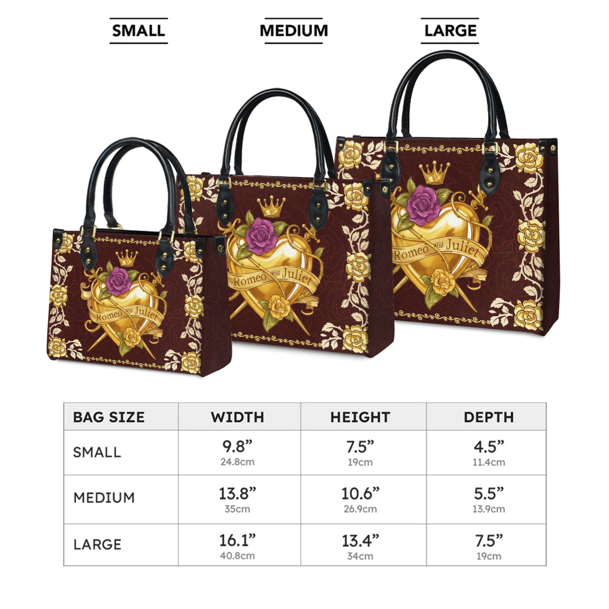 Shineful Leather Bag Romeo & Juliet Golden Heart