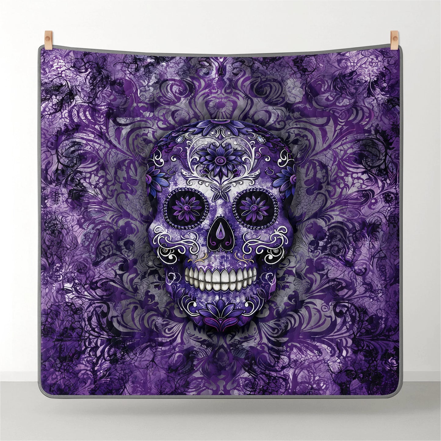 Shineful Quilt 3-Piece Set Gorgeous Mandala Skull